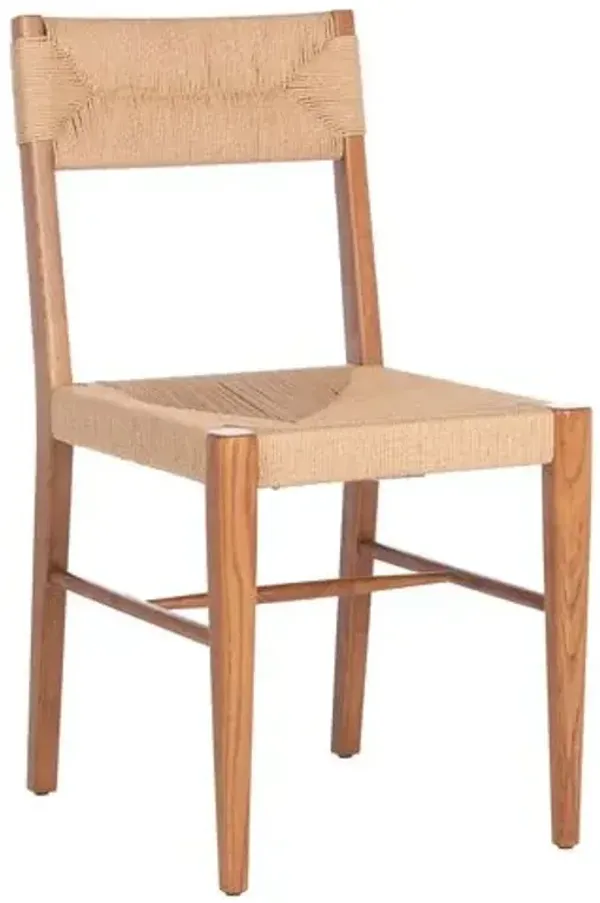 Set of 2 Chery Rattan Dining Side Chairs - Brown