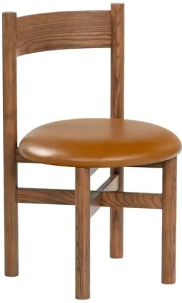 Lioraan Leather Dining Chair - Brown
