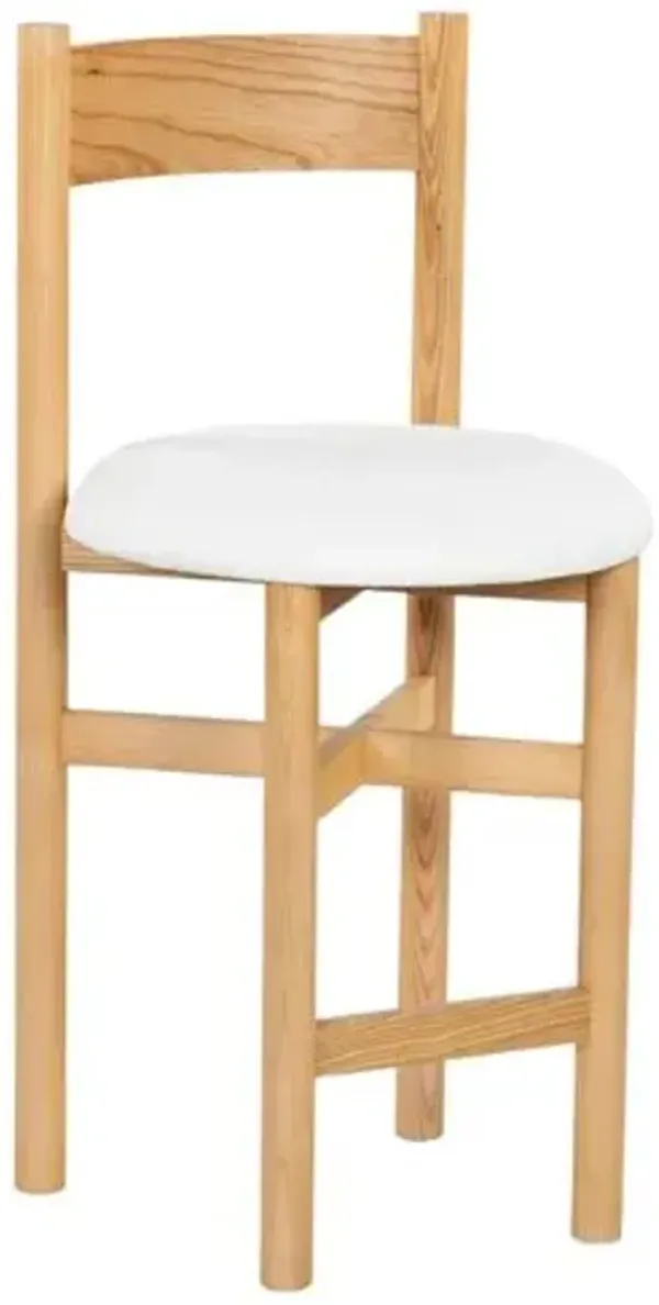 Lioraan Linen Counter Stool - Natural/White