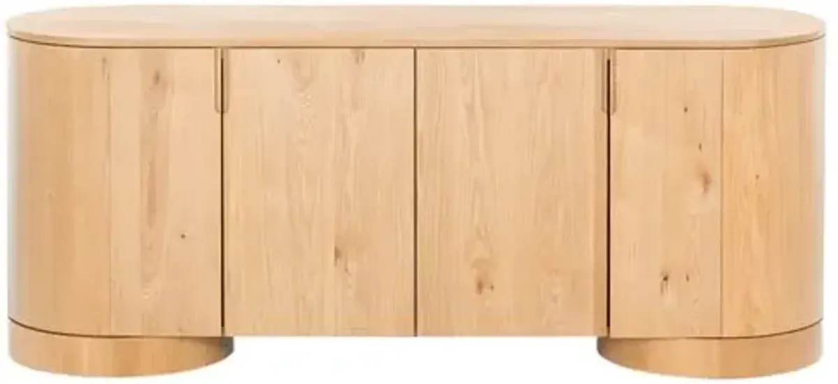 Cynrae Oval 4-Door Sideboard - Brown