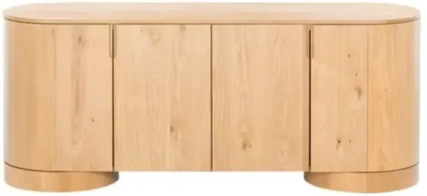 Cynrae Oval 4-Door Sideboard - Brown