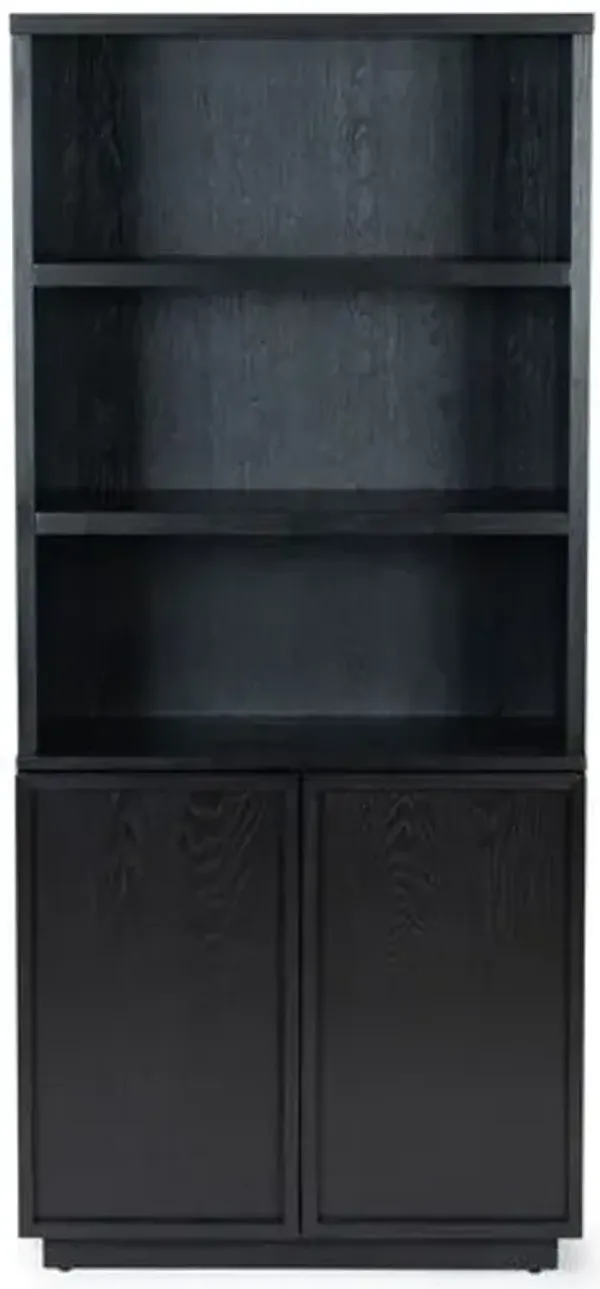 Solinor 4-Shelf Bookcase - Black