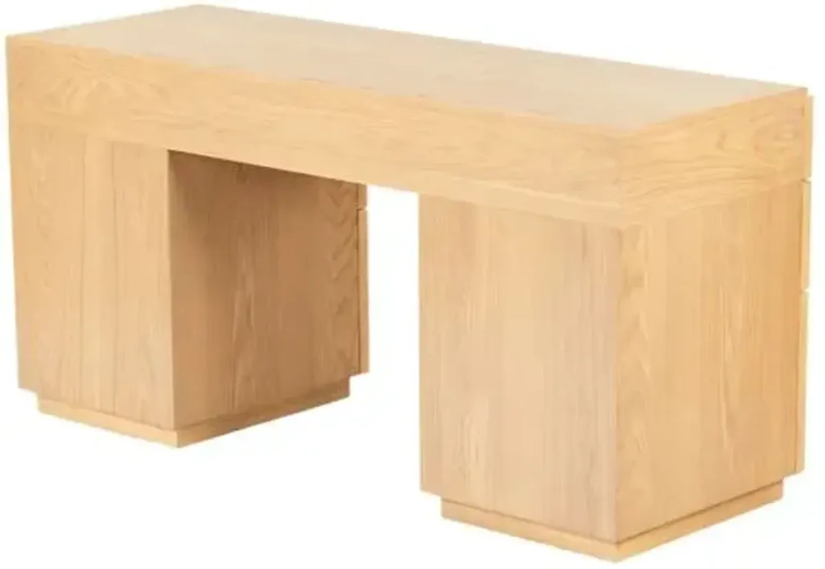 Solinor 7-Drawer Desk - Brown