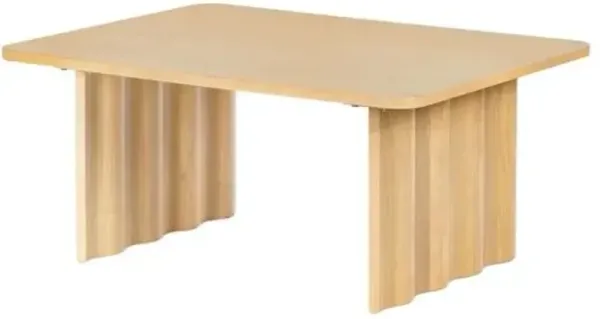 Zevron Rectangle Coffee Table - Brown