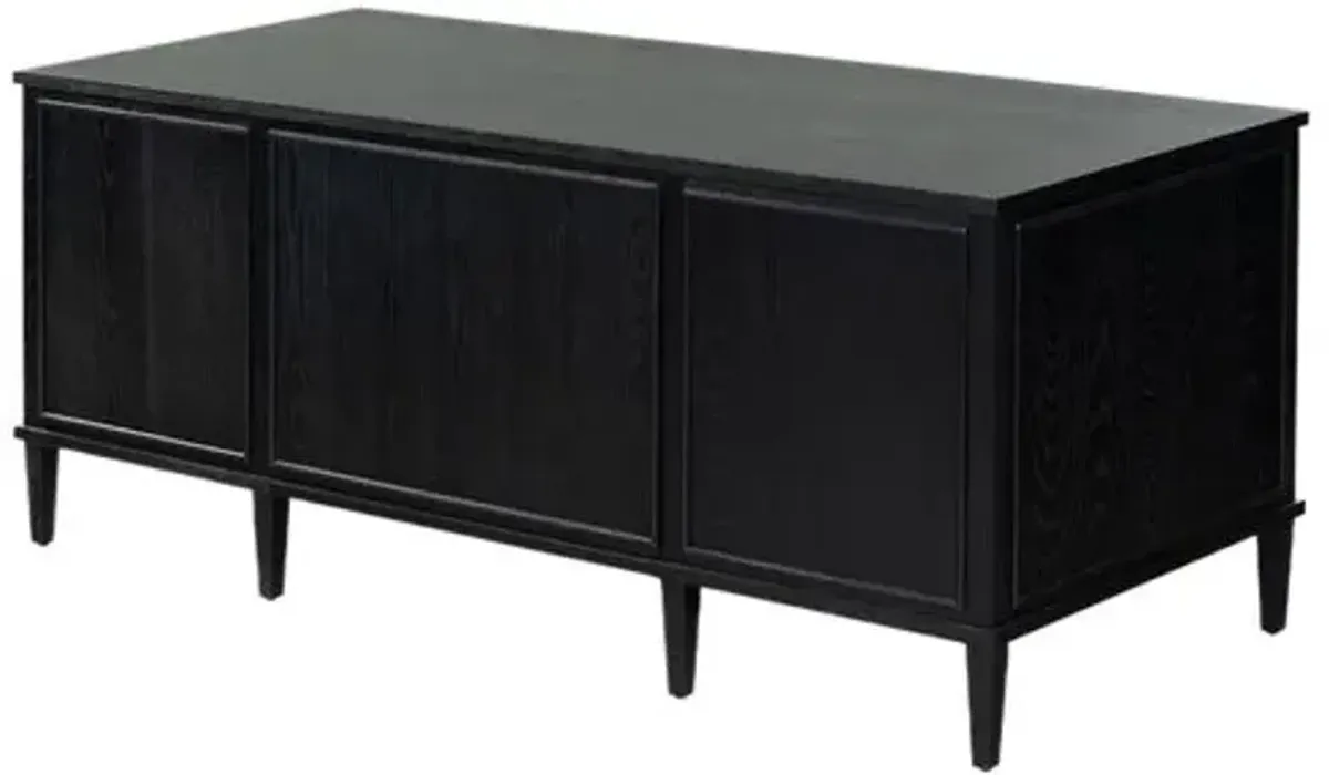 Zyan 5-Drawer Desk - Black