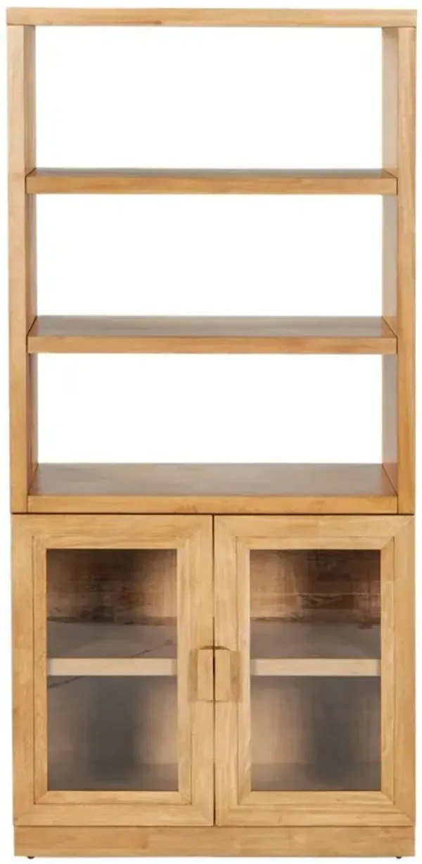 Rivenis Glass Cabinet Bookcase