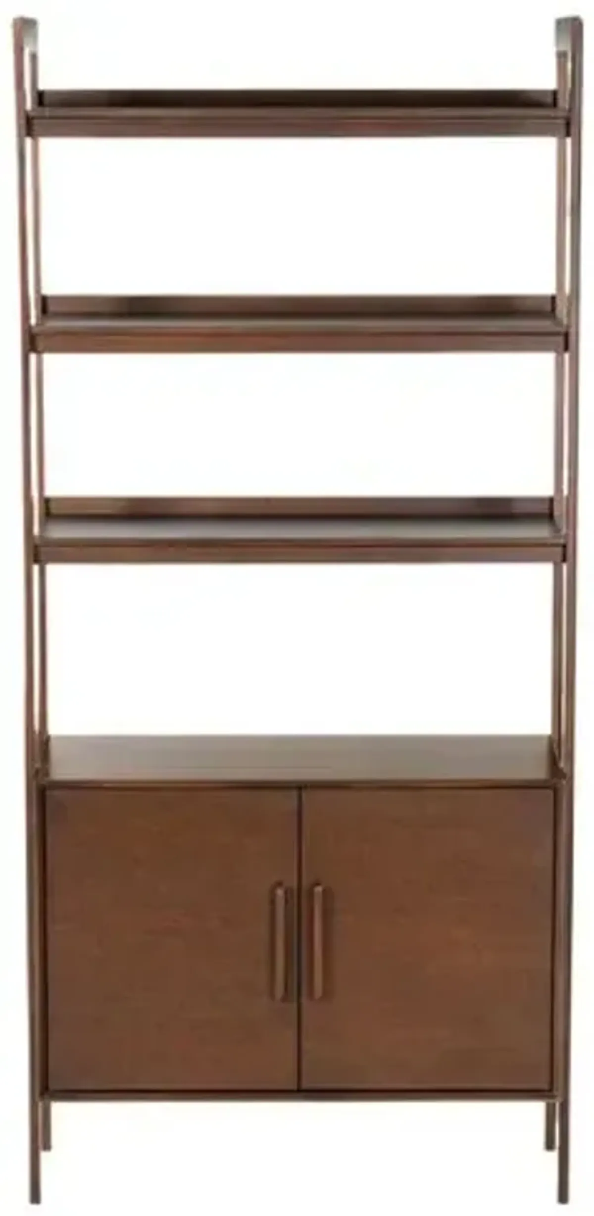 Thalen 6-Shelf Cabinet Bookshelf - Walnut - Brown