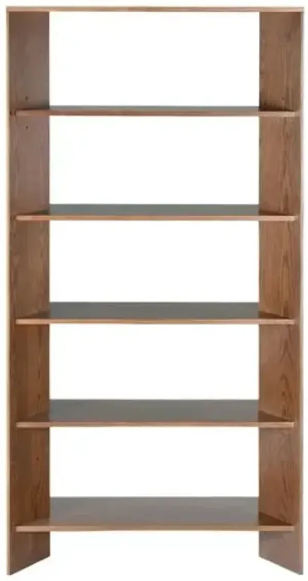 Tornyn 5-Shelf Bookshelf - Brown