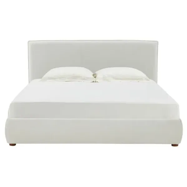 Laszlo Boucle Bed - White