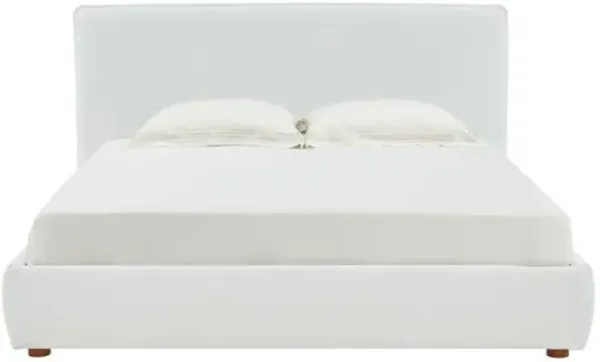 Laszlo Linen Bed - White