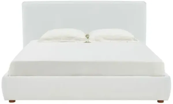 Laszlo Linen Bed - White