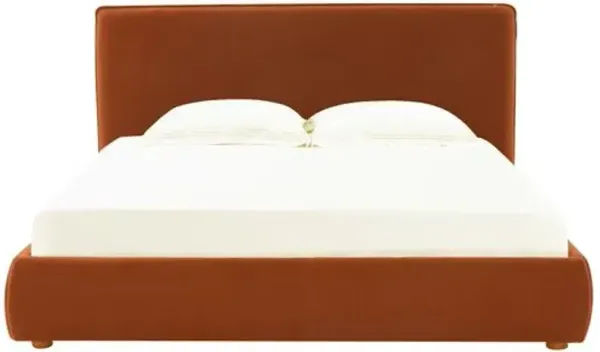 Laszlo Faux Shearling Bed - Red