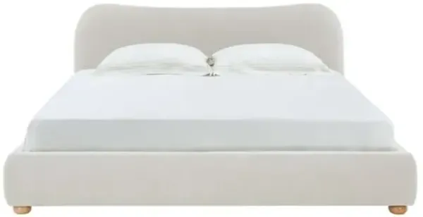 Ezrena Boucle Bed - Brown