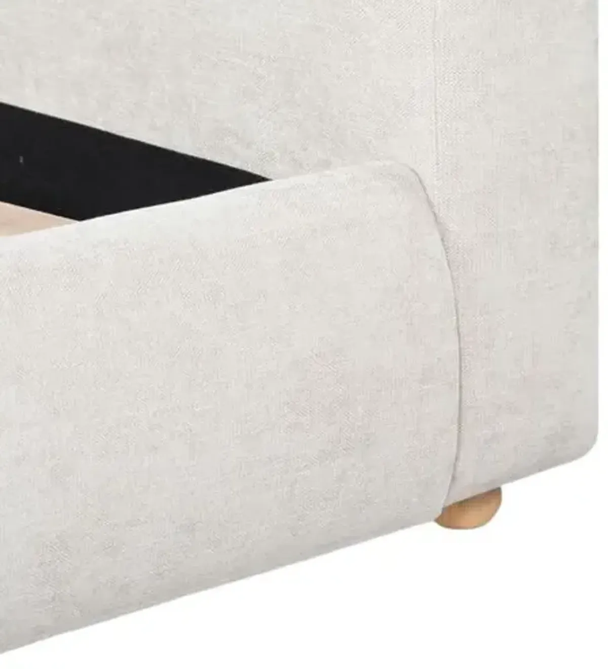 Ezrena Chenille Bed - Beige