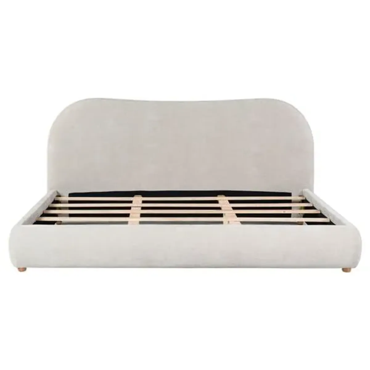 Ezrena Chenille Bed - Beige