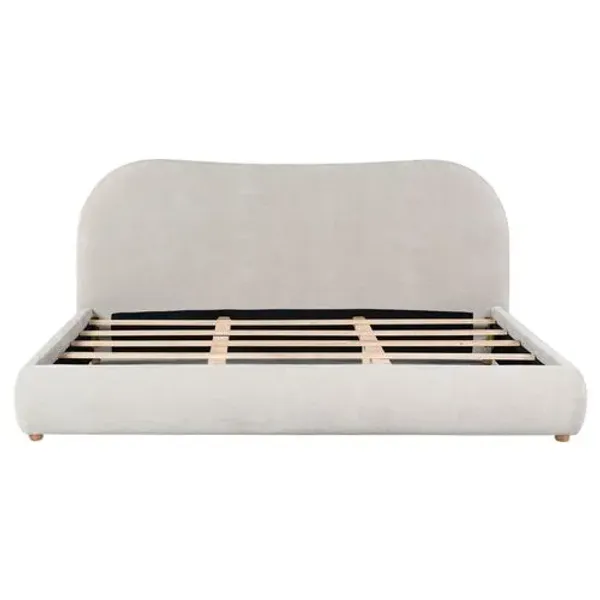 Ezrena Chenille Bed - Beige