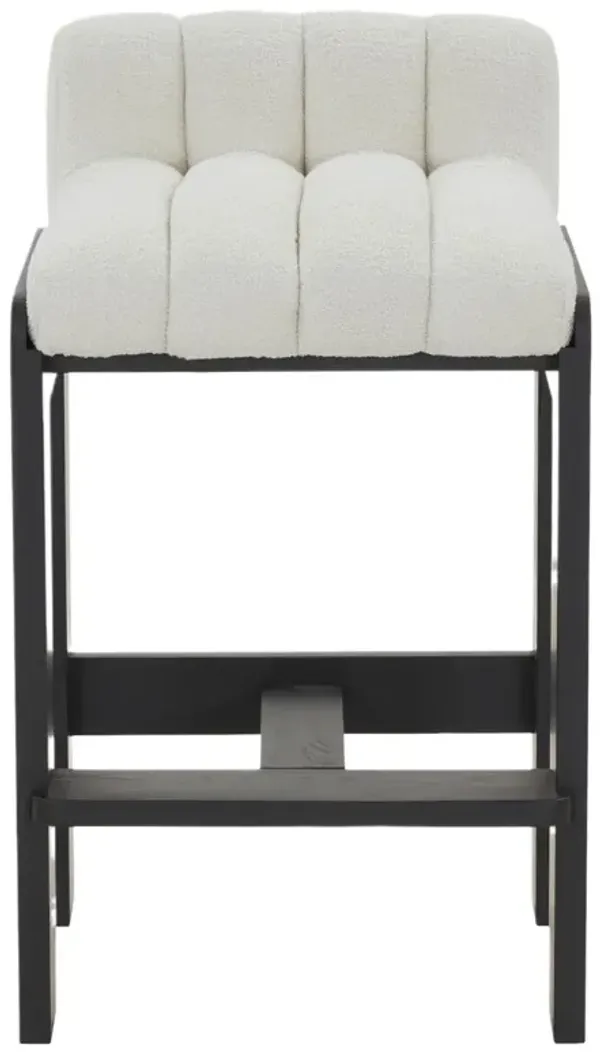 Teyrine Boucle Barstool - Black