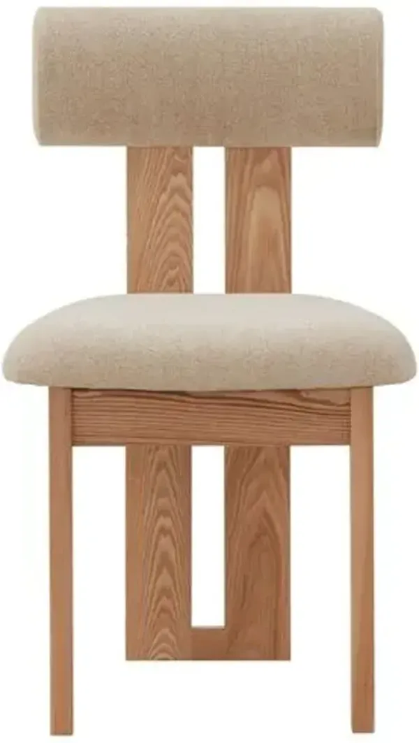 Oriel Boucle Dining Side Chair - Brown