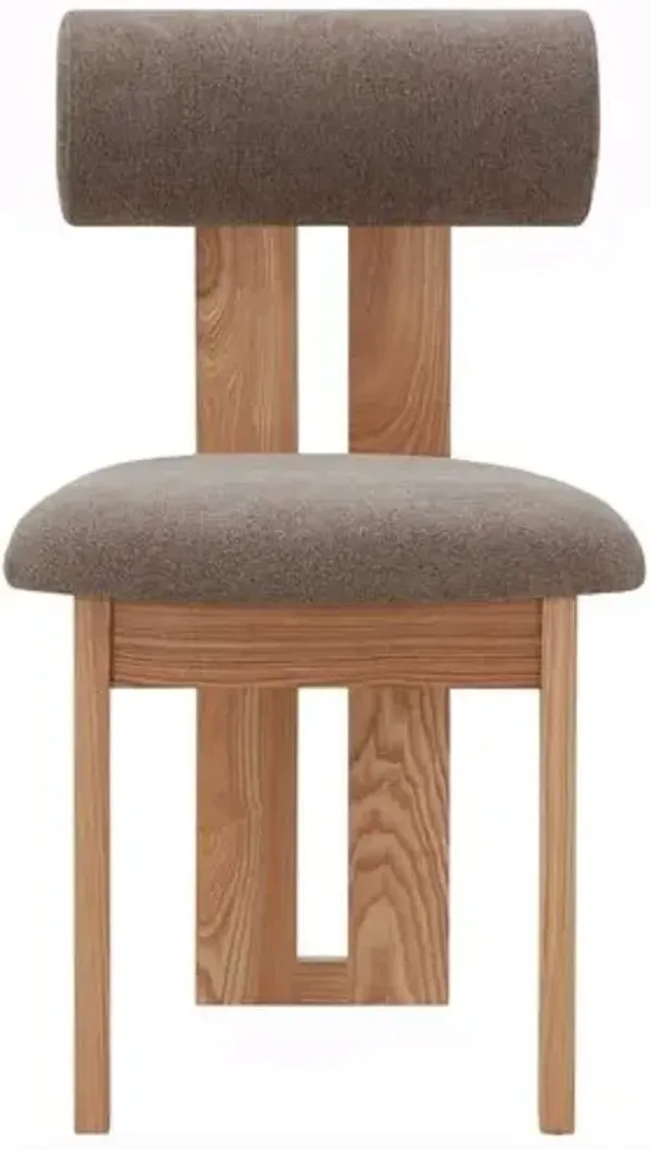 Oriel Boucle Dining Side Chair - Brown