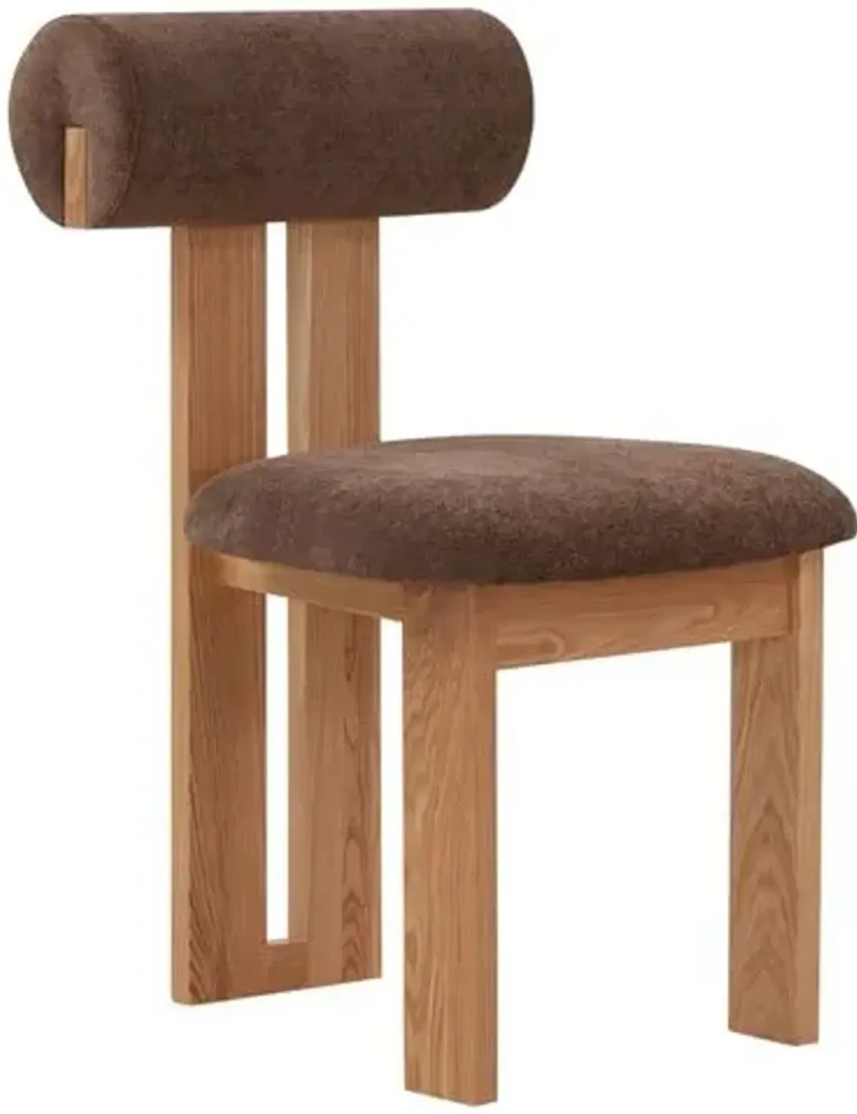 Oriel Boucle Dining Side Chair - Brown