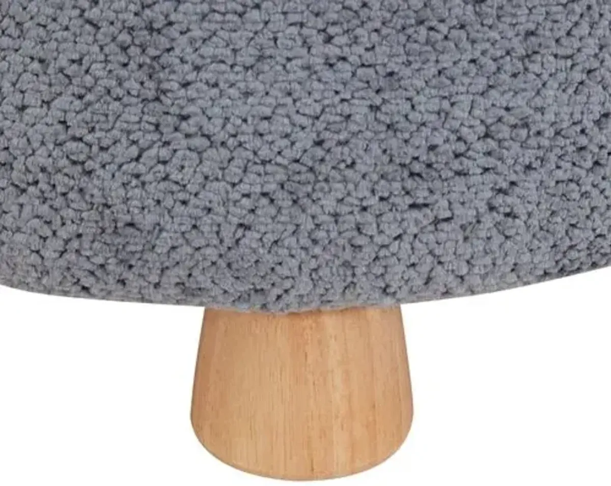 Cayel Chenille Ottoman - Gray