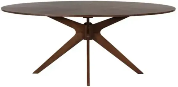 Rivyn 43"x75" Oval Dining Table - Walnut