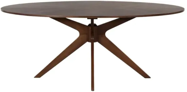 Rivyn 43"x75" Oval Dining Table, Walnut