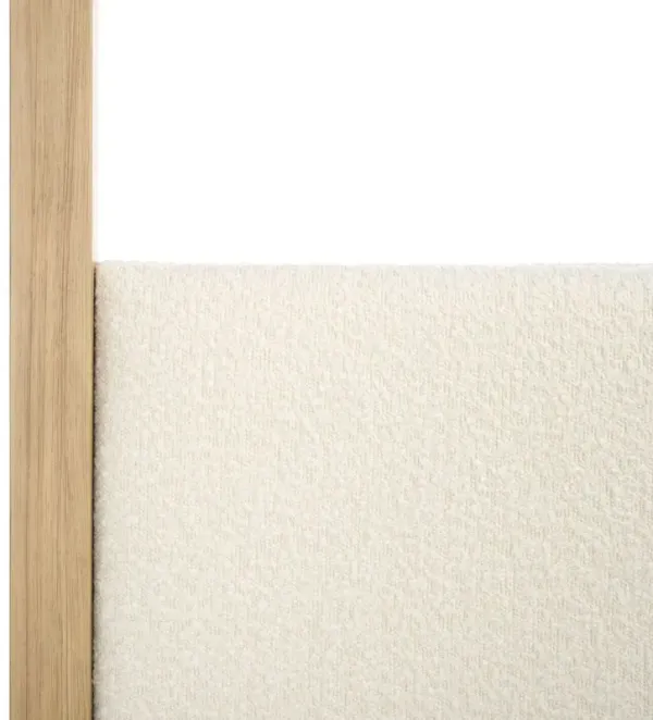 Lorae King Canopy Bed, Ivory/Natural