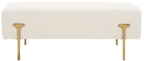 Adricksen Boucle Bench - White