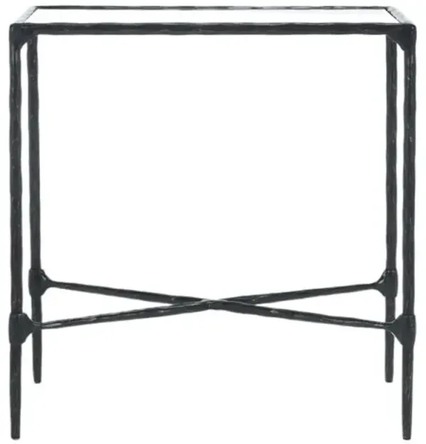 Orren Iron Accent Table - Black - 23Hx22Wx12D in