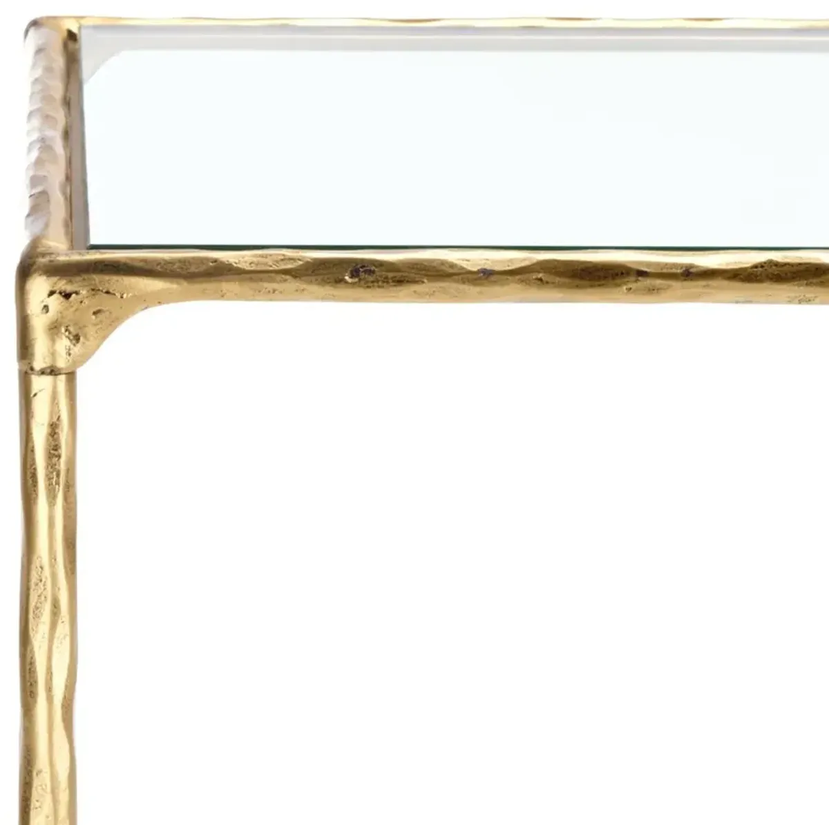 Lizbeth Forged Iron 5-Shelf Bookshelf - Brass - Gold