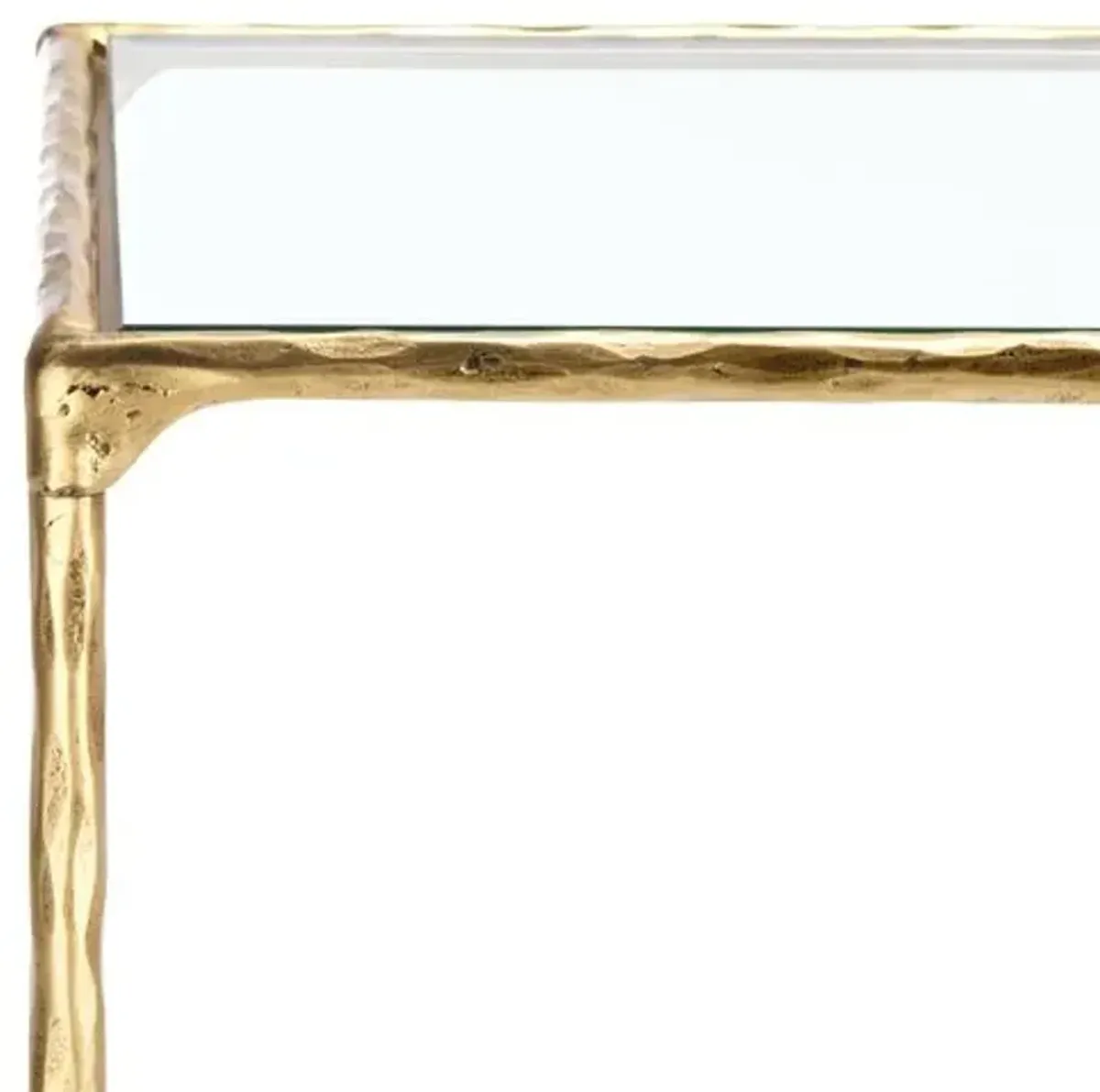 Lizbeth Forged Iron 5-Shelf Bookshelf - Brass - Gold