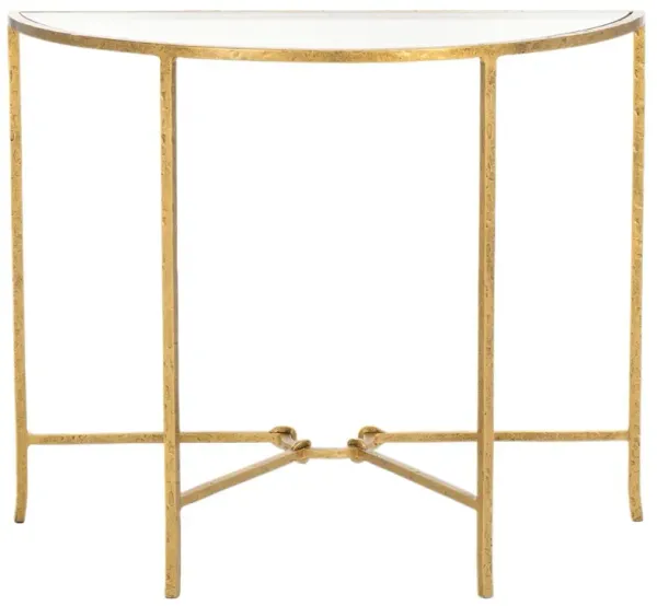 Novanan Forged Iron Console Table, Brass