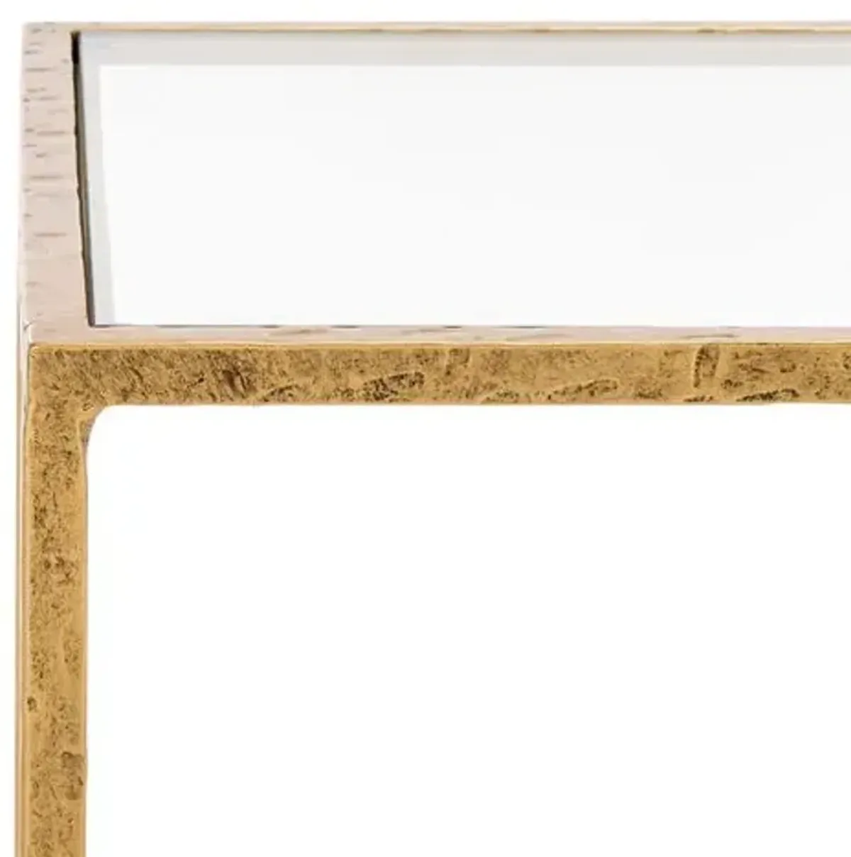 Novanan Forged Iron Square Accent Table - Gold - 19.8Hx18.8Wx18.8D in