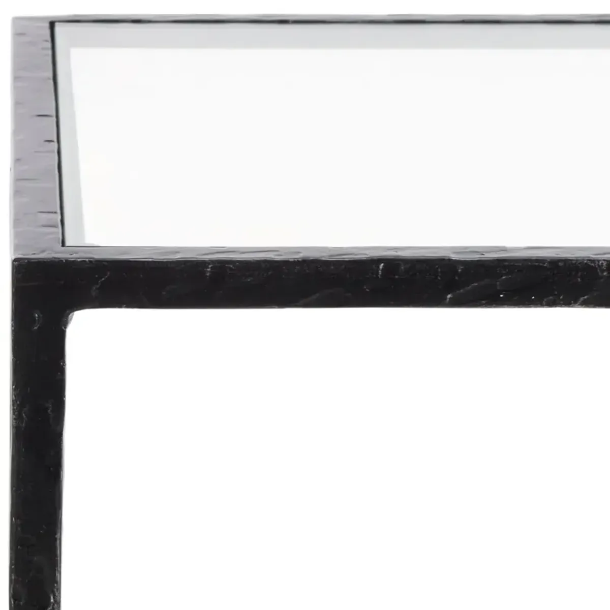 Amryx Forged Iron Square Accent Table