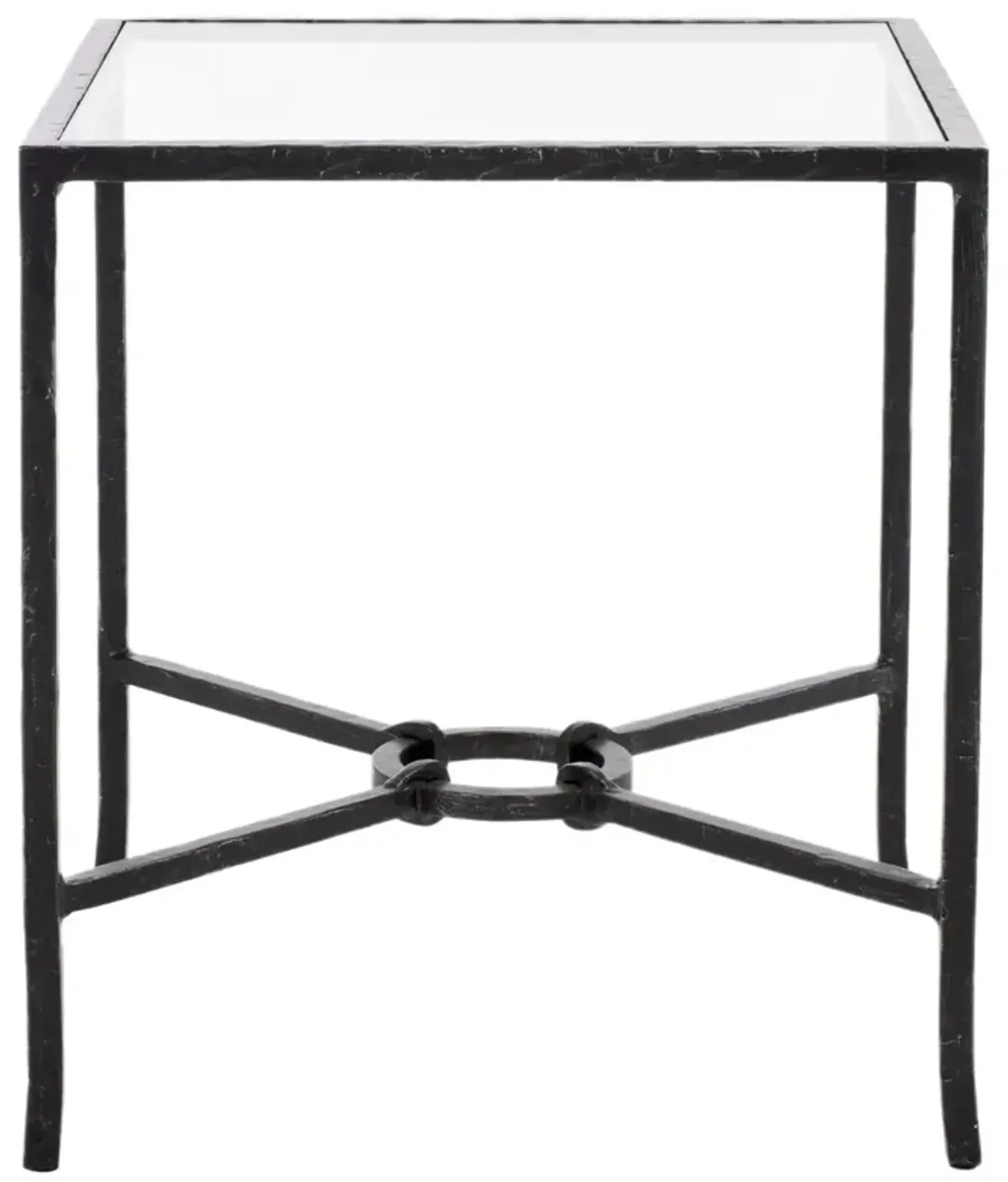 Amryx Forged Iron Square Accent Table