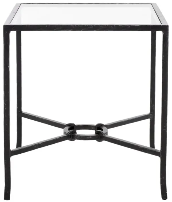 Novanan Forged Iron Square Accent Table