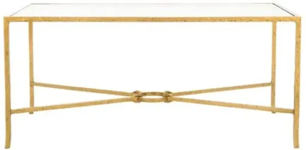 Novanan Forged Iron Rectangle Coffee Table - Clear