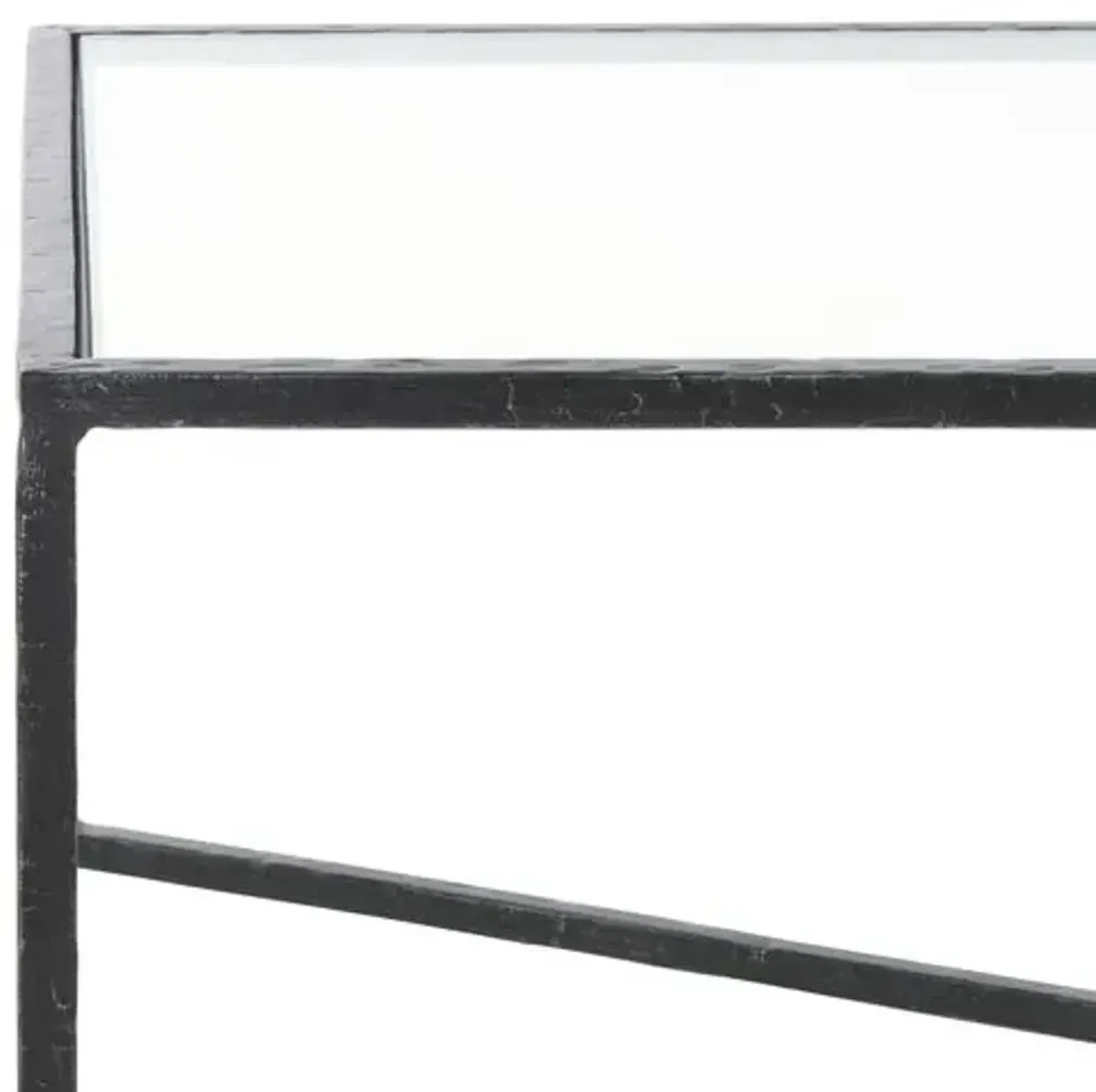 Novanan Forged Iron Rectangle Coffee Table - Black