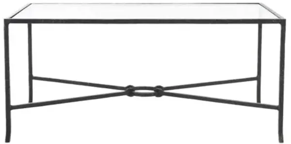 Novanan Forged Iron Rectangle Coffee Table - Black
