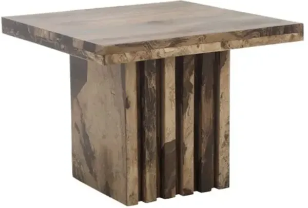 Corryn Marble Top Accent Table - Brown - 16Hx21Wx21D in