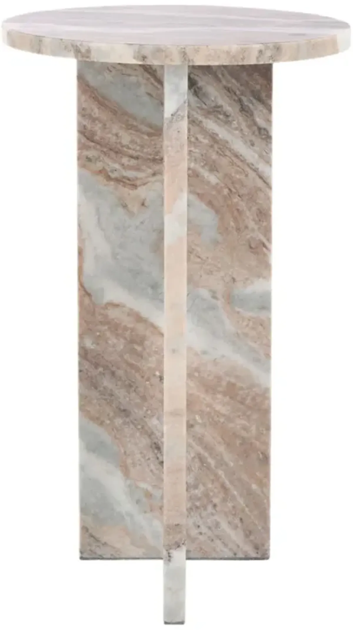 Myros Marble Drink Table - Brown