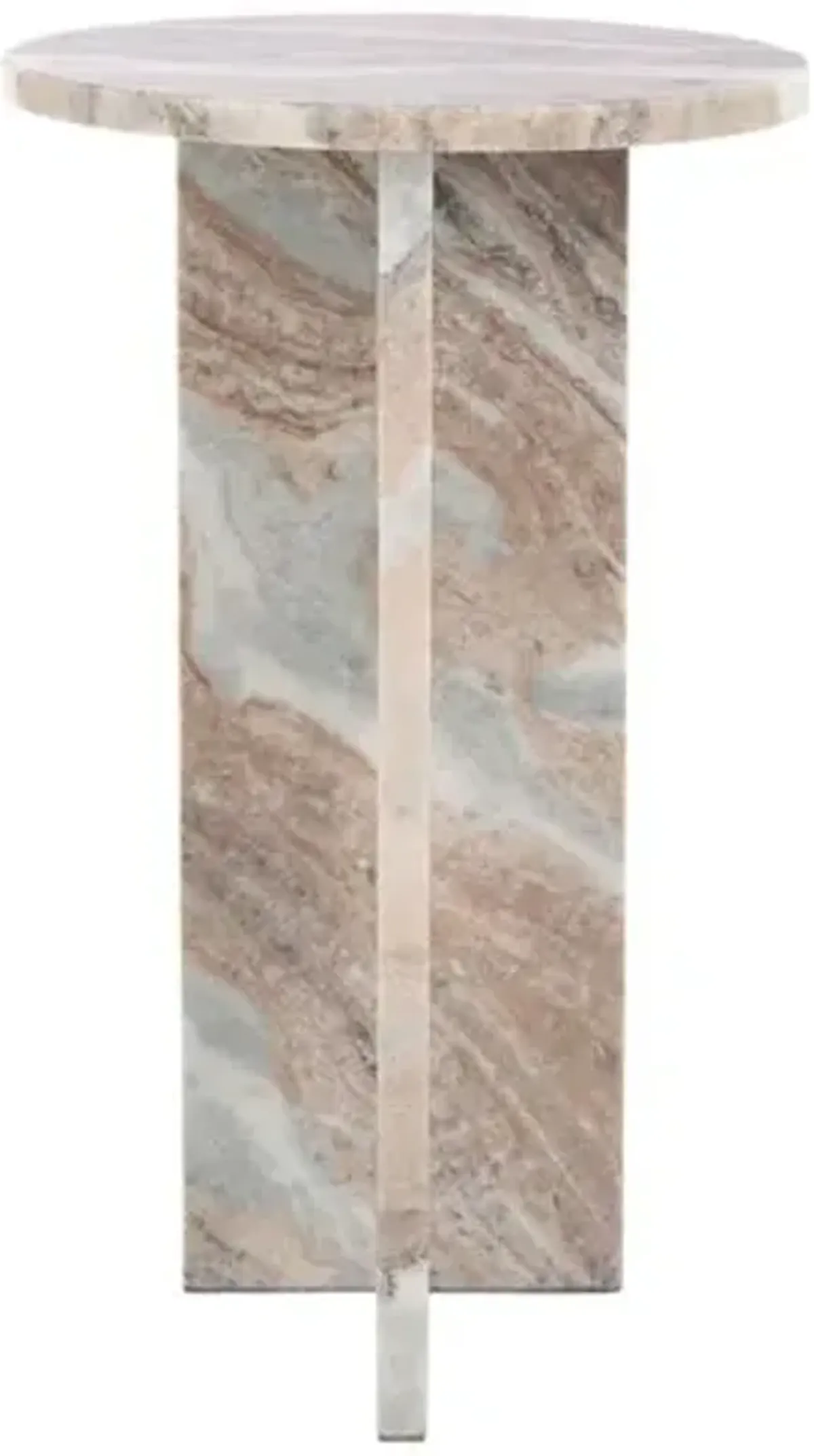 Myros Marble Drink Table - Brown