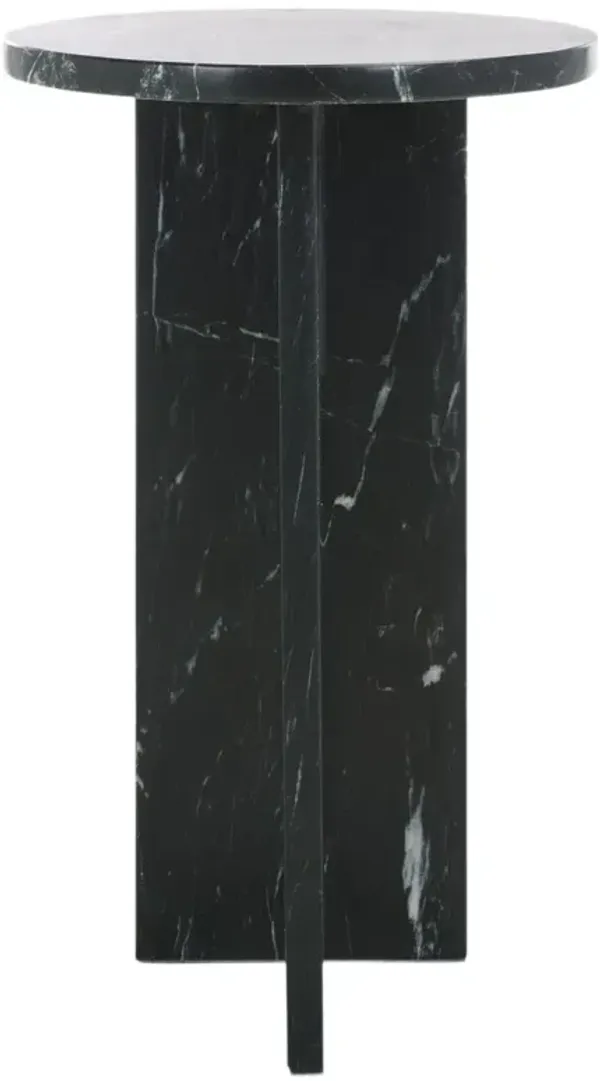 Myros Marble Drink Table - Black
