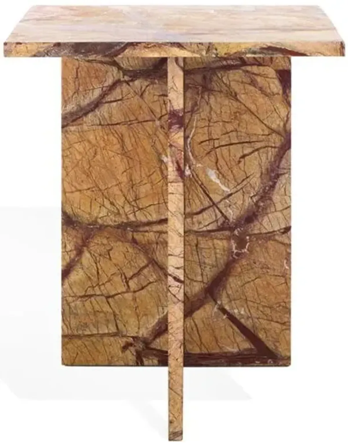 Cyriceth Marble Accent Table - Beige - 22Hx18Wx18D in