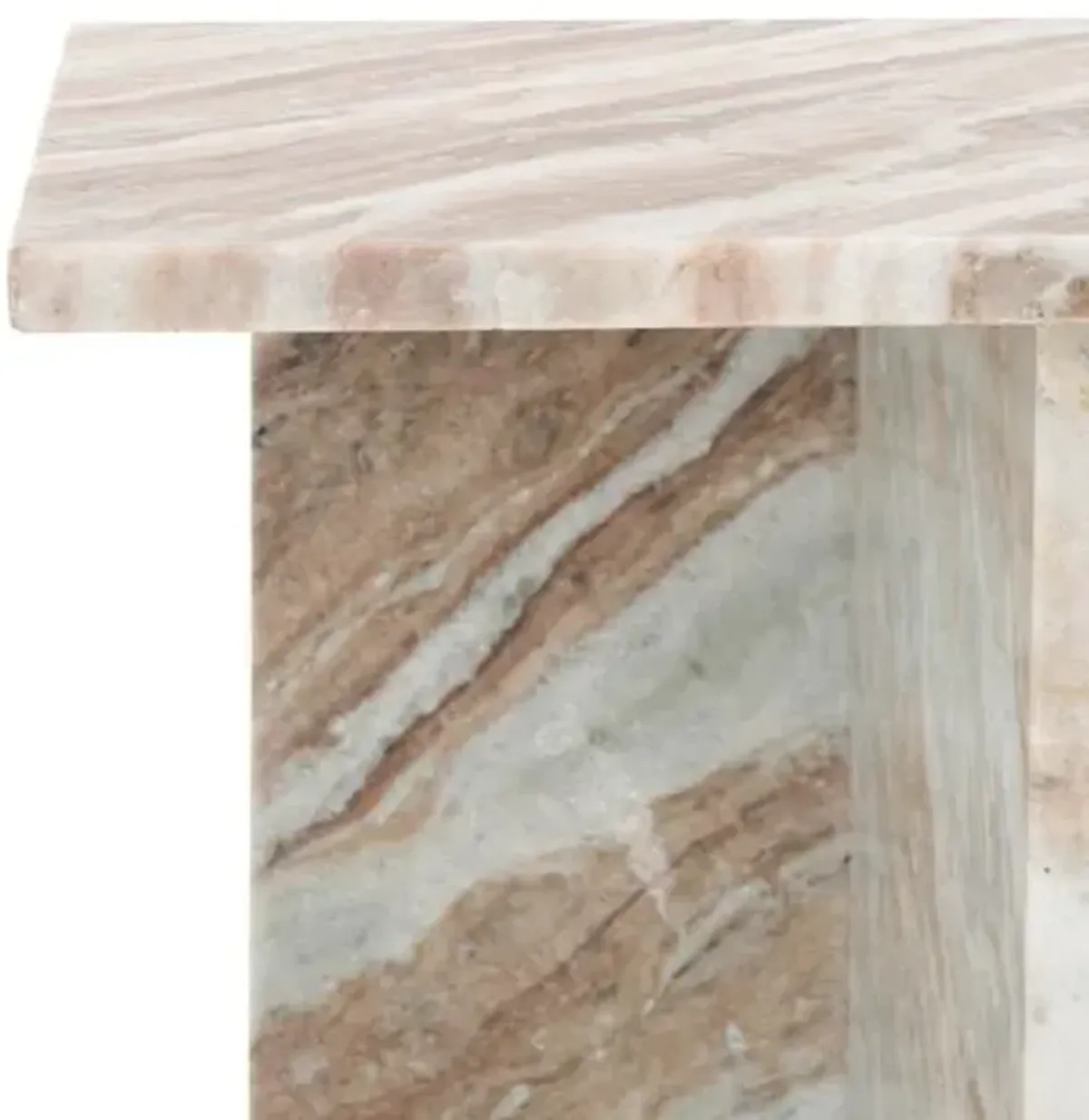 Cyriceth Marble Accent Table - White - 22Hx18Wx18D in