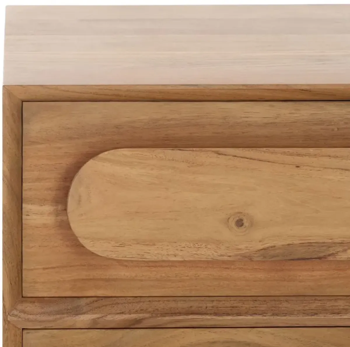 Veyren 3-Drawer Nightstand, Natural