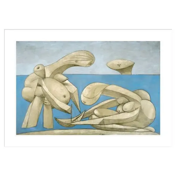 On the Beach (La Baignade) by Pablo Picasso Framed Print - 1000Museums - White