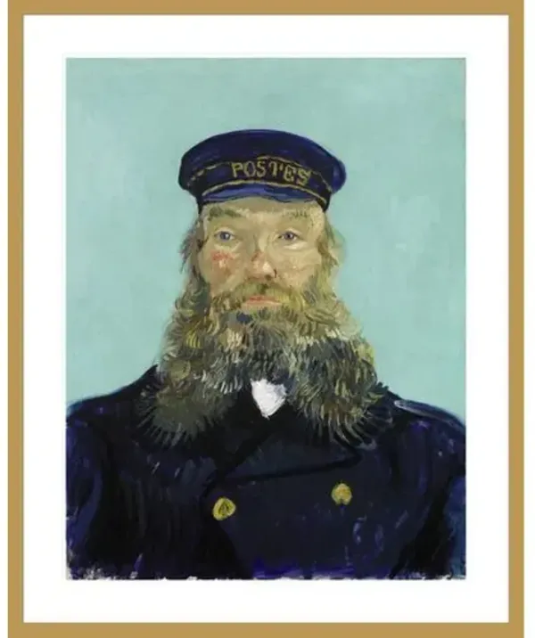 Portrait of Postman Roulin by Vincent van Gogh Framed Print - 1000Museums - Gold