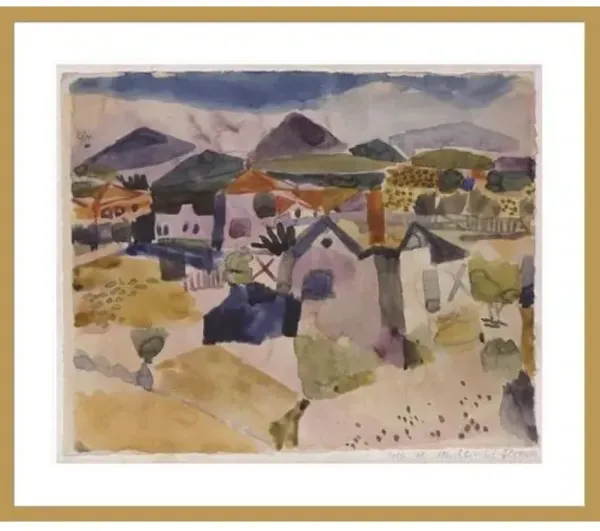 View of Saint Germain by Paul Klee Framed Print - 1000Museums - Gold